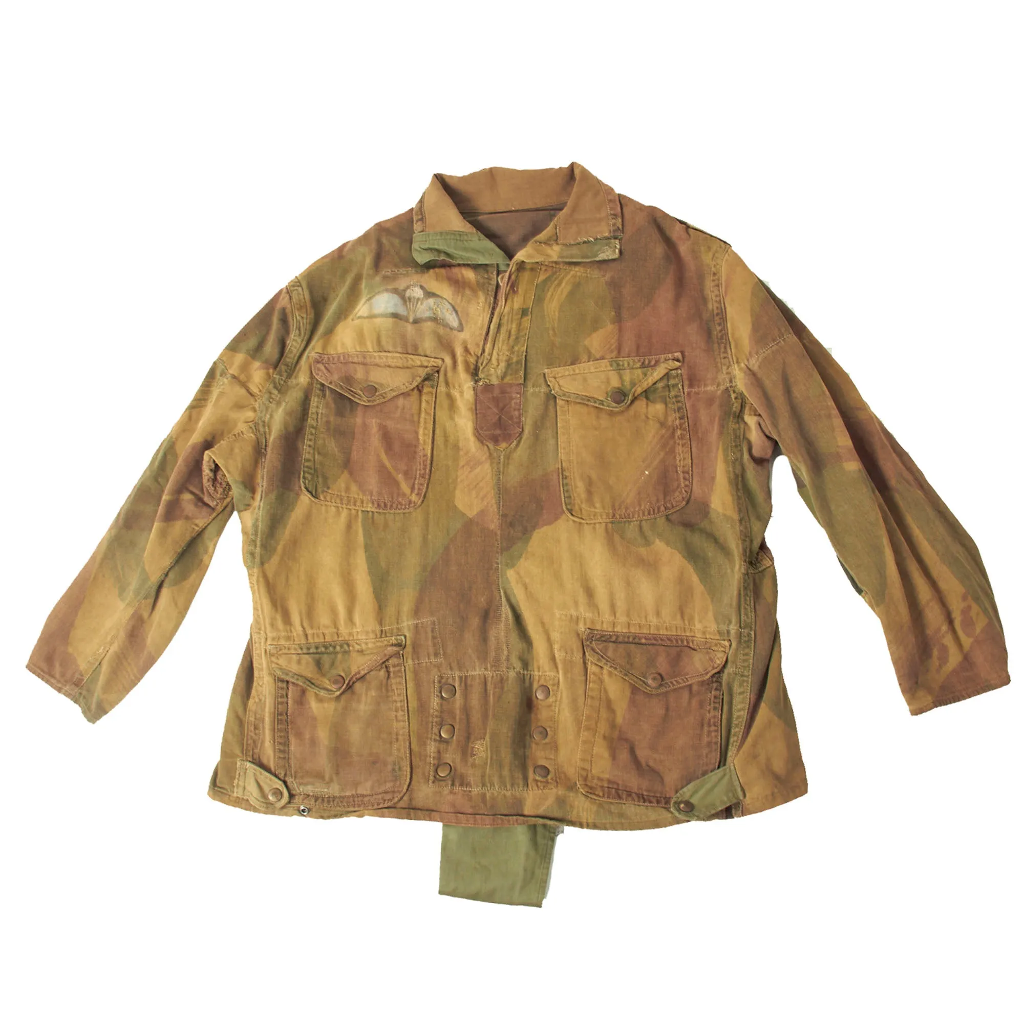 Original British WWII Parachute Regiment 1st Pattern Denison Smock with Handpainted British Jump Wings- Dated 1944