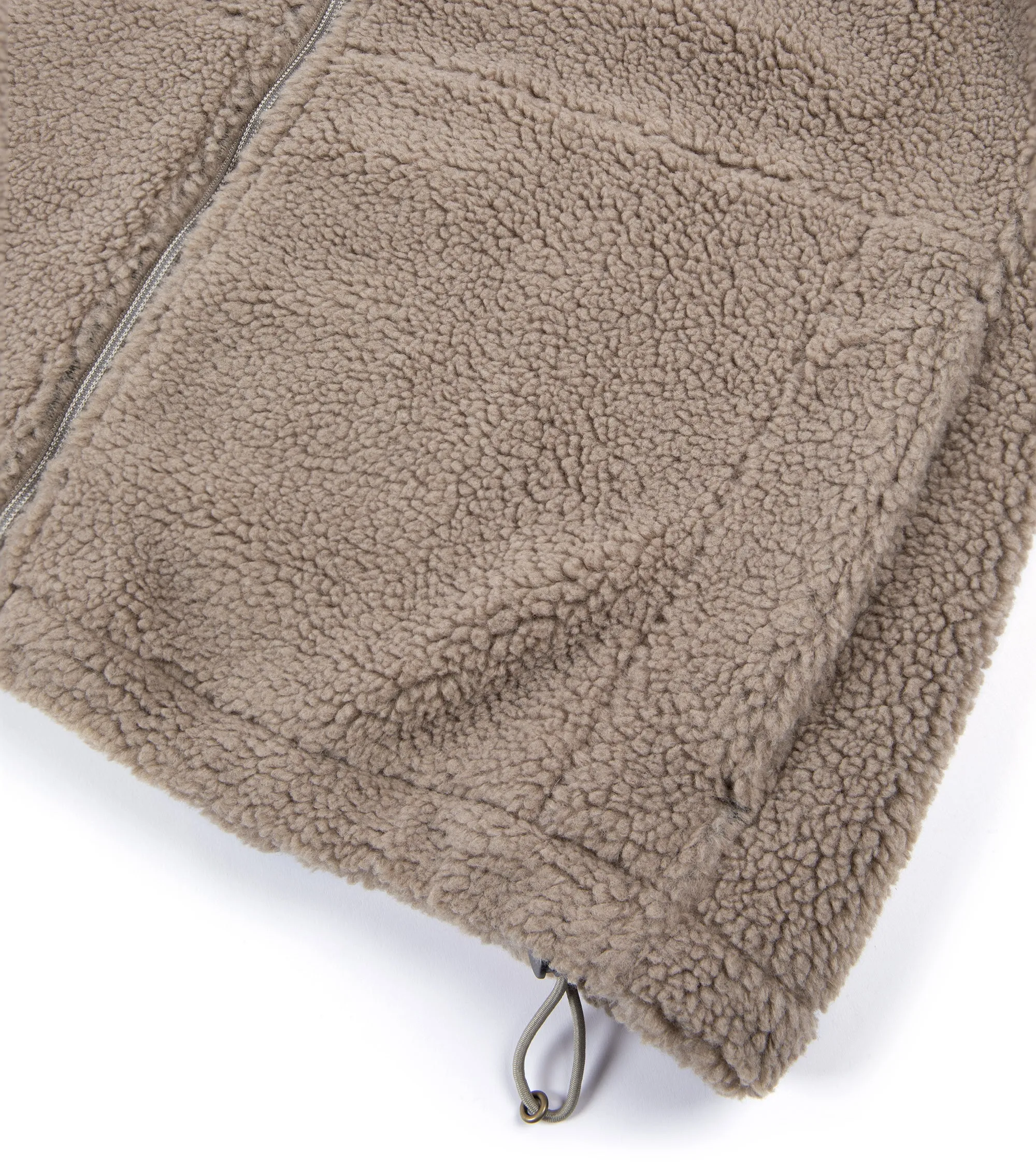 OrSlow Boa Fleece Vest: Greige