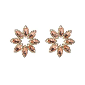 Pre Order:  High-End Diamond Flower Earrings