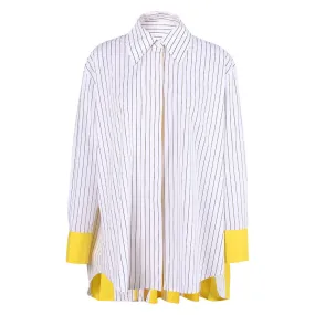 Pre Order:  High-End Stripe Patchwork Casual Shirt