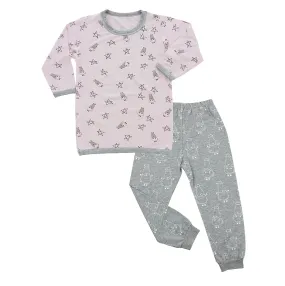 Pyjamas Set Pink Small Sheep & Stars   Grey Big Sheepz