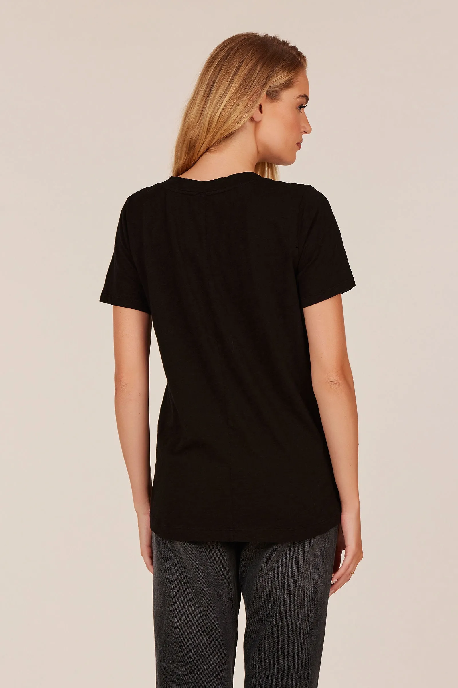 RAW EDGE SHOULDER SEAM TEE