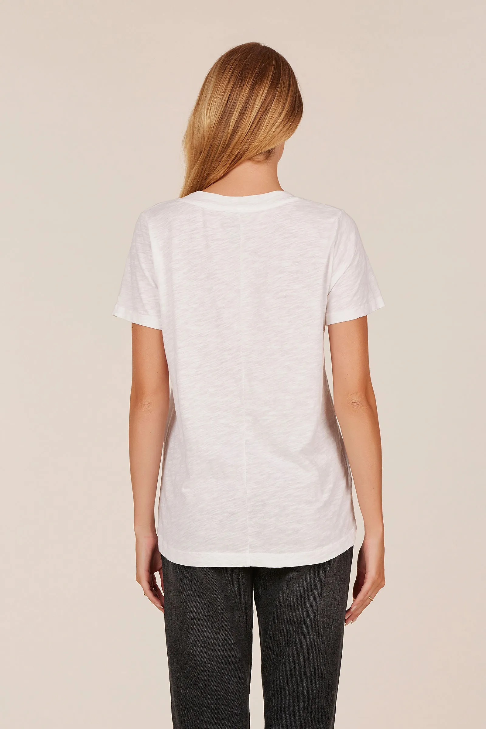RAW EDGE SHOULDER SEAM TEE