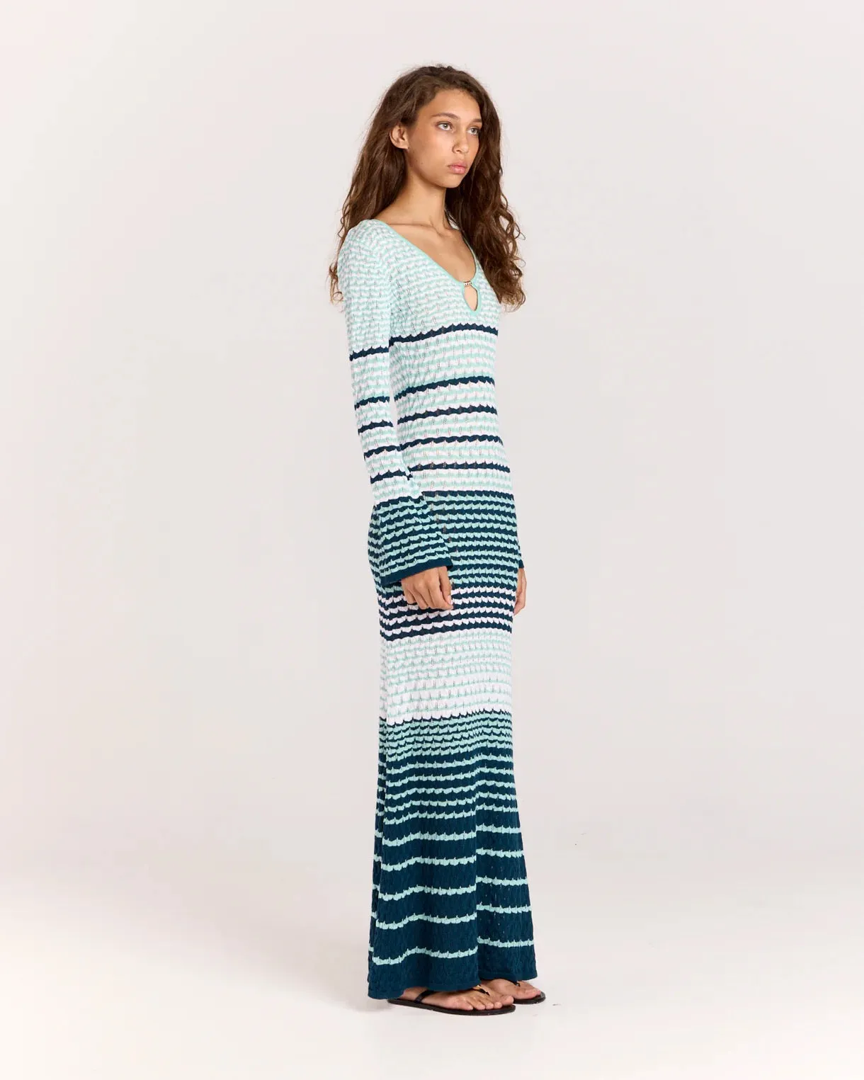 ROMY Havana Dress - Green stripe