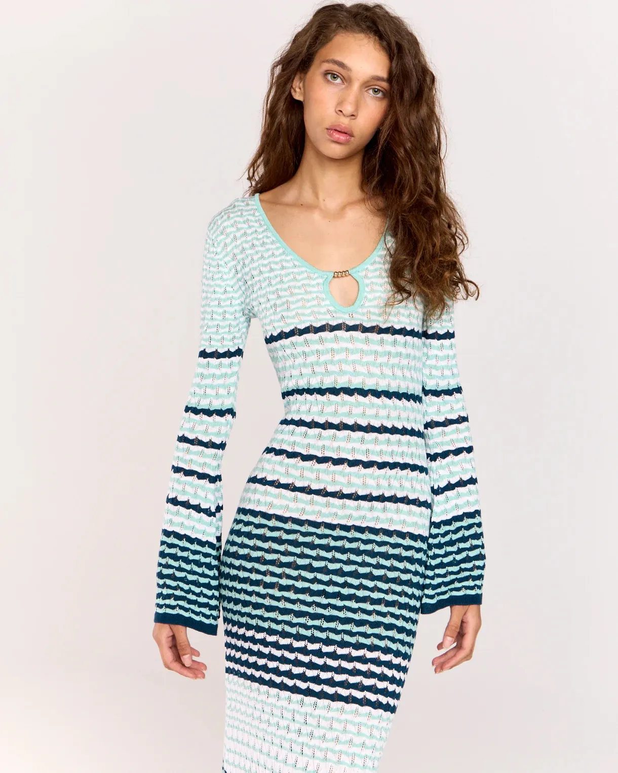 ROMY Havana Dress - Green stripe