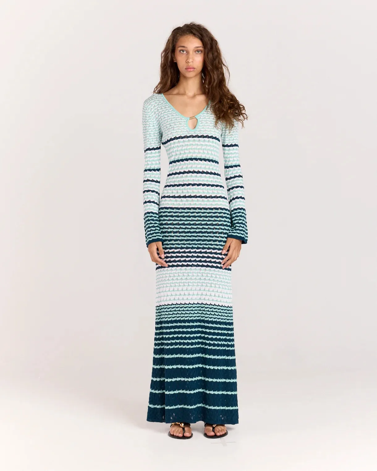 ROMY Havana Dress - Green stripe
