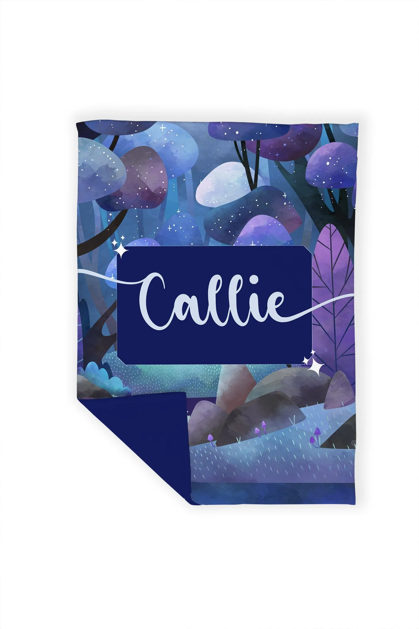 Secret Forest Personalized Minky Blanket