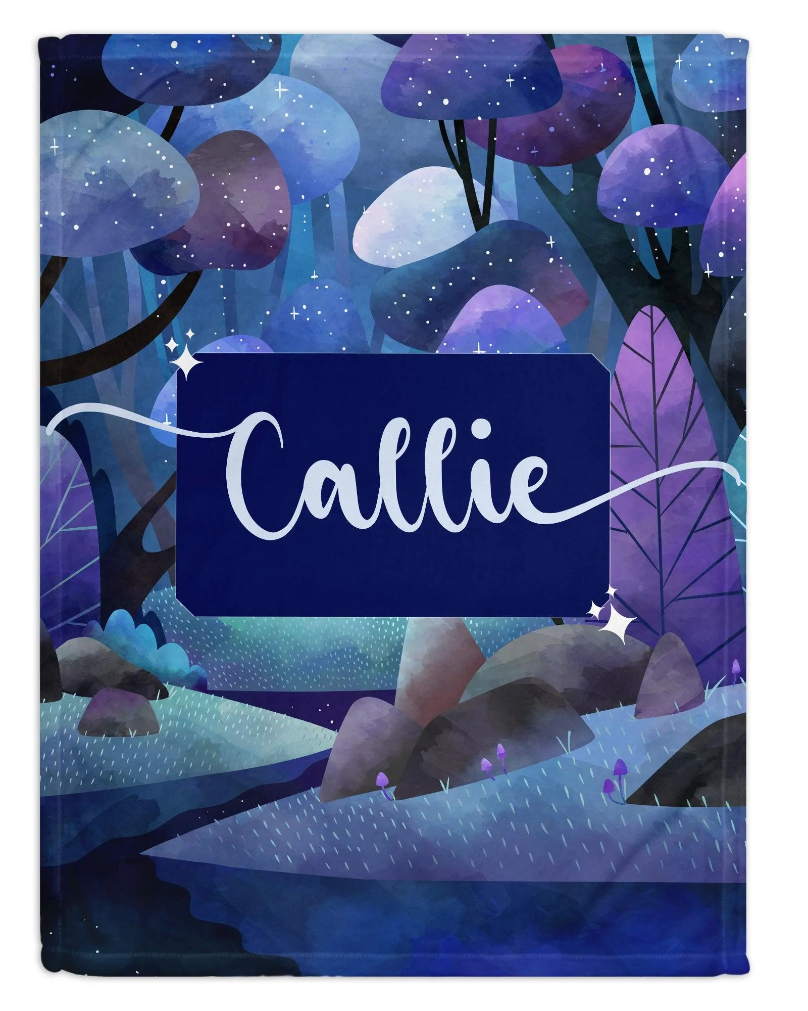 Secret Forest Personalized Minky Blanket