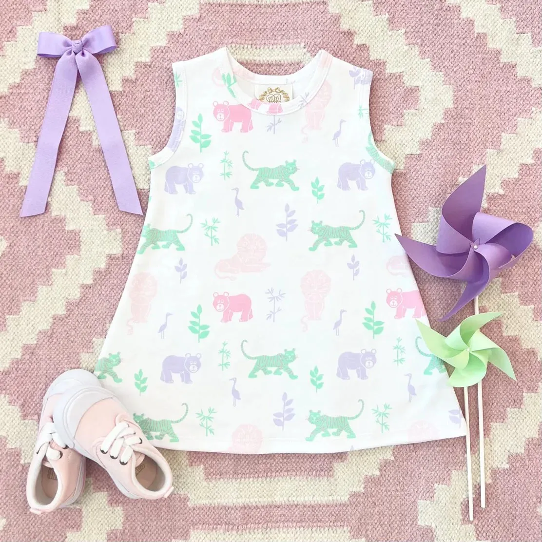 Sleeveless Polly Play Dress - Lions Tigers and Bears