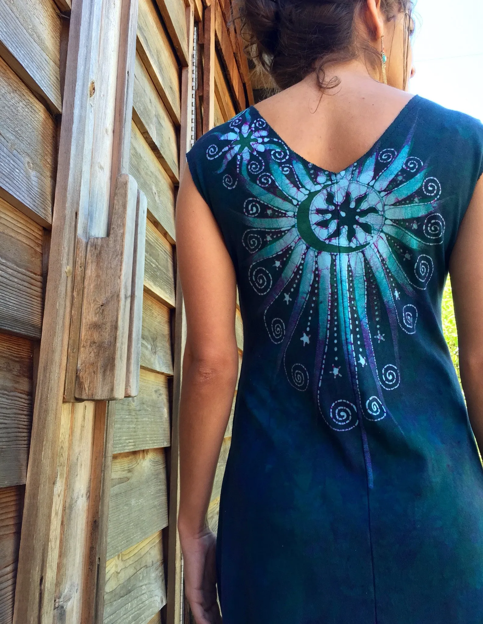 Swing Into The River Tree Organic Cotton Batik Dress