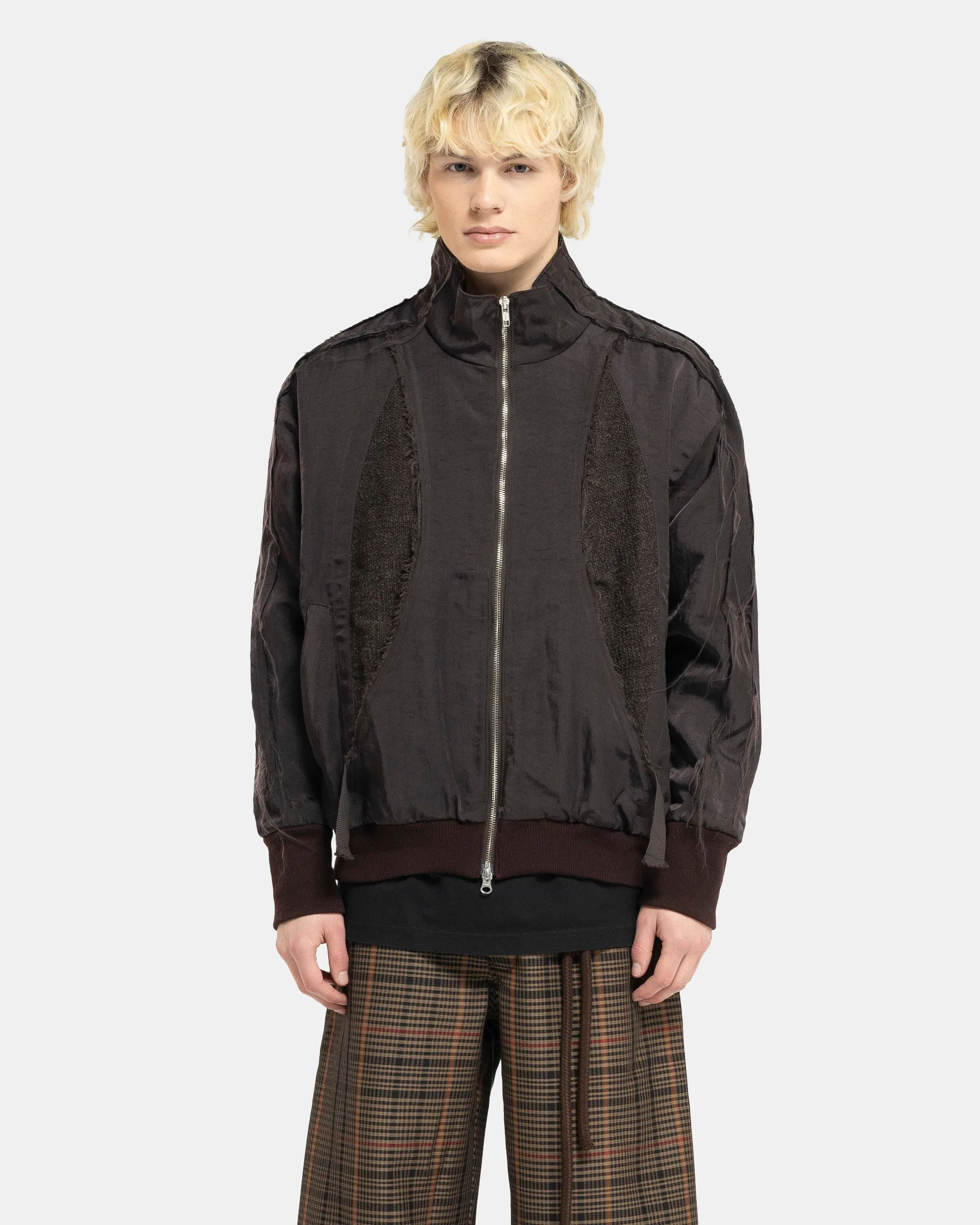 Teardrop Track Jacket in Brown