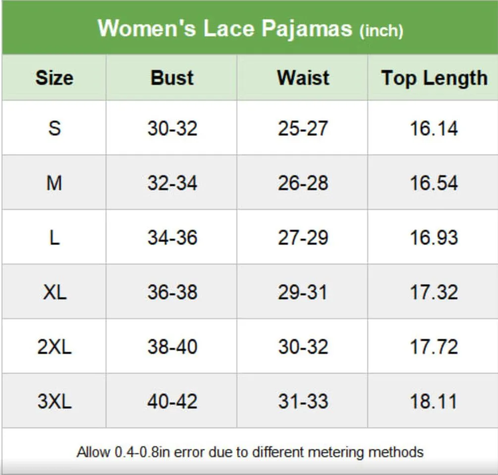 The Little Nightmare Women Sleepwears Sets Lace Top and Short Bottom Lingeries Pajamas