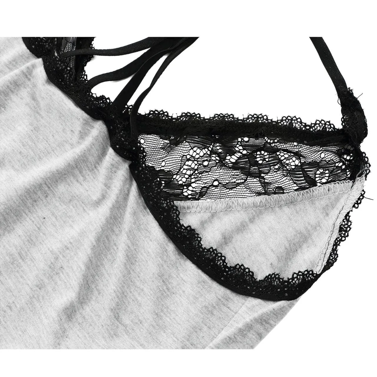 The Little Nightmare Women Sleepwears Sets Lace Top and Short Bottom Lingeries Pajamas
