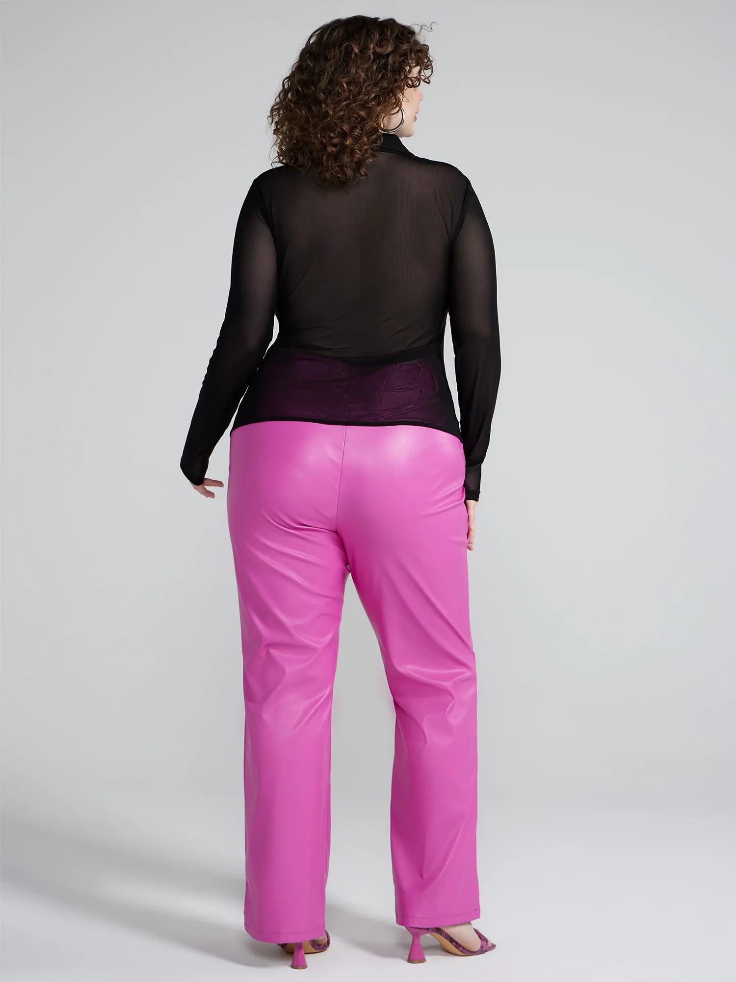 Twist Front Mesh Top