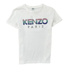 Women's Beaded Logo T-Shirt White Size S