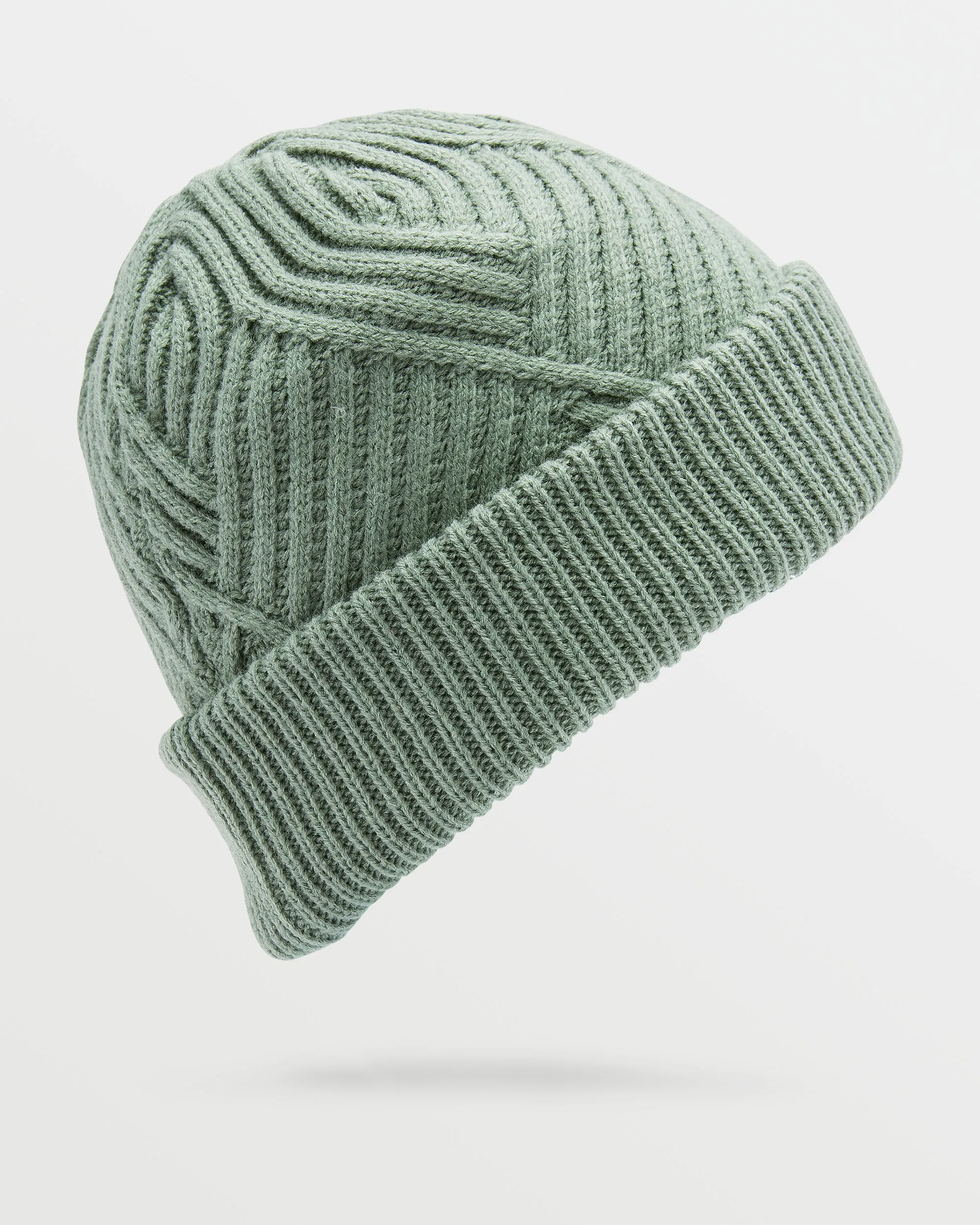 Womens Stone Knit Beanie - Lichen Green