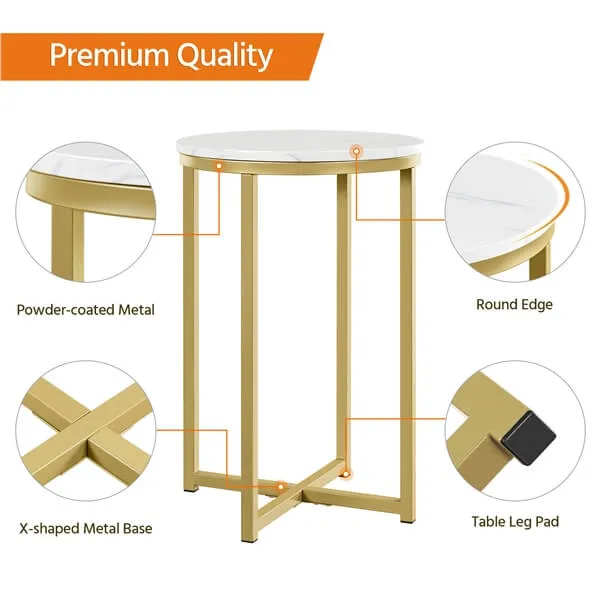 Yaheetech Round Side Table