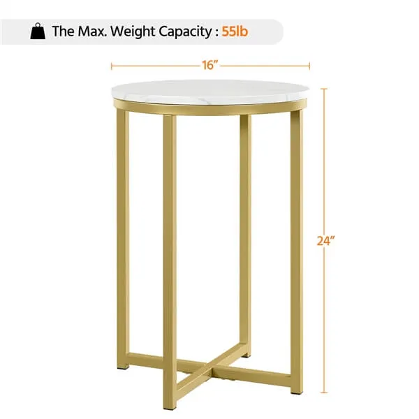 Yaheetech Round Side Table